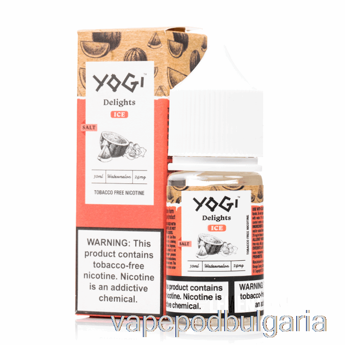 Vape 10000 Дръпки диня ледени соли - йоги удоволствия - 30ml 50mg